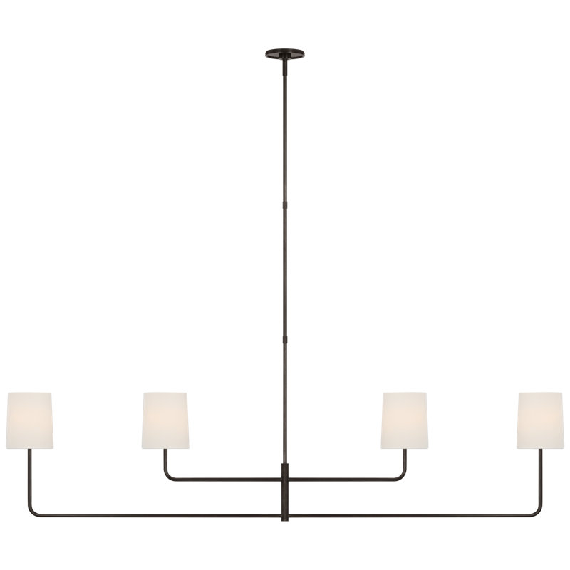 Go Lightly 4 - Light Chandelier, White, Bronze