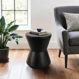 Orren Ellis 20" Crestly Black Side Table