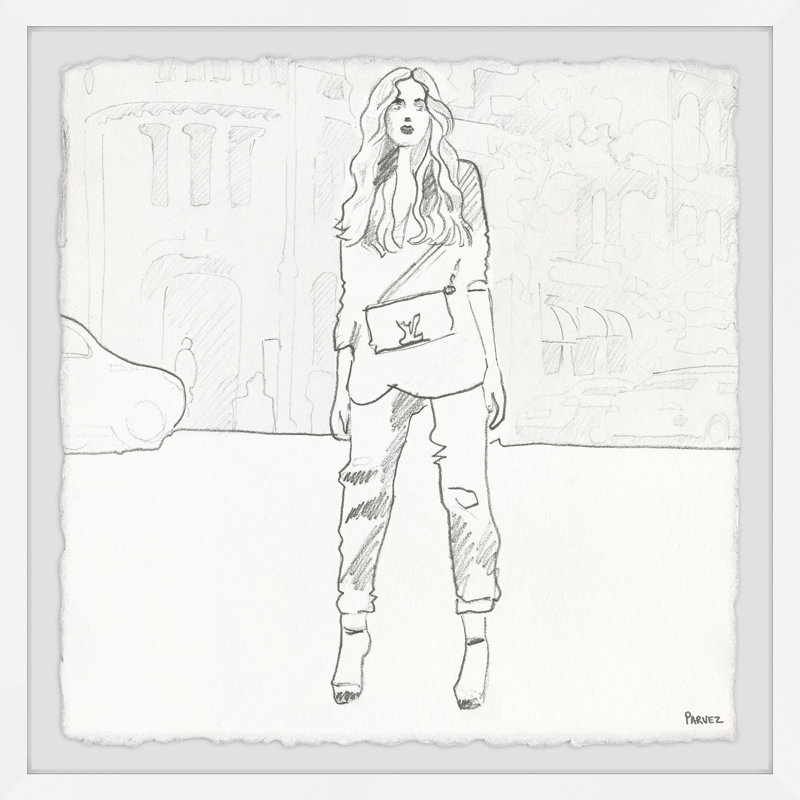 « mode touristique », impression sur papier, H 12 po x l 12 po x P 1,5 po