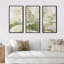 «Goauche Green Flower II - Cabin & Lodge», ensemble de 3 toiles d'art encadrées-2045833607-2045833611