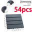 Paquet de 54 tuiles de terrasse en plastique emboîtables - Carré de 12 po x 12 po - Extérieur imperméable - Carreaux de terrasse de terrasse pour piscine - Installation facile - Matériau PP robuste - Capacité de charge élevée