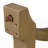 Rectangular Trestle Table and 4 Upholstered Chairs & Bench-2065910329