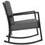 Chaise berçante d'extérieur en osier avec coussin 2 pièces Patiojoy-895126665