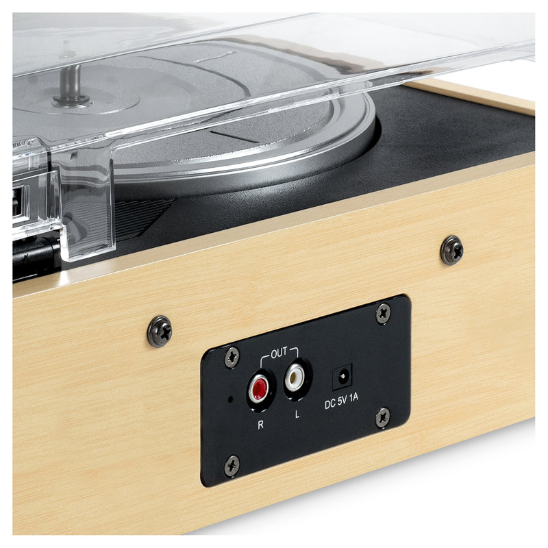 Victrola Eastwood Bamboo 3-Speed Bluetooth Turntable with Speakers