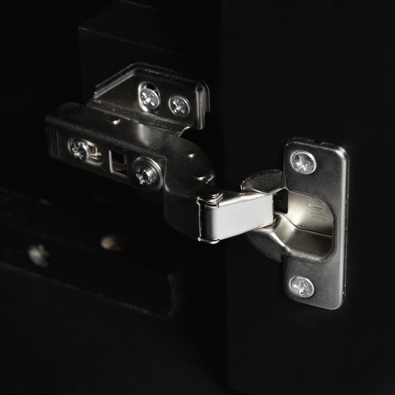 Meuble-lavabo de 30 pouces avec lavabo en céramique, tablette réglable, porte à fermeture en douceur et trois tiroirs à fermeture en douceur