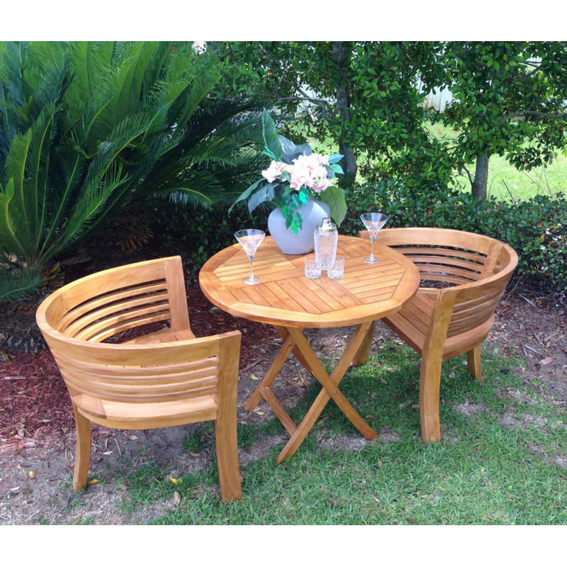 Quinlan Outdoor Round Teak Dining Table