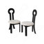 Ensemble de 2 chaises de salle à manger en bois massif rétro Vintage-1055686780