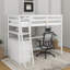 Lit mezzanine simple avec bureau et tablettes-290900518
