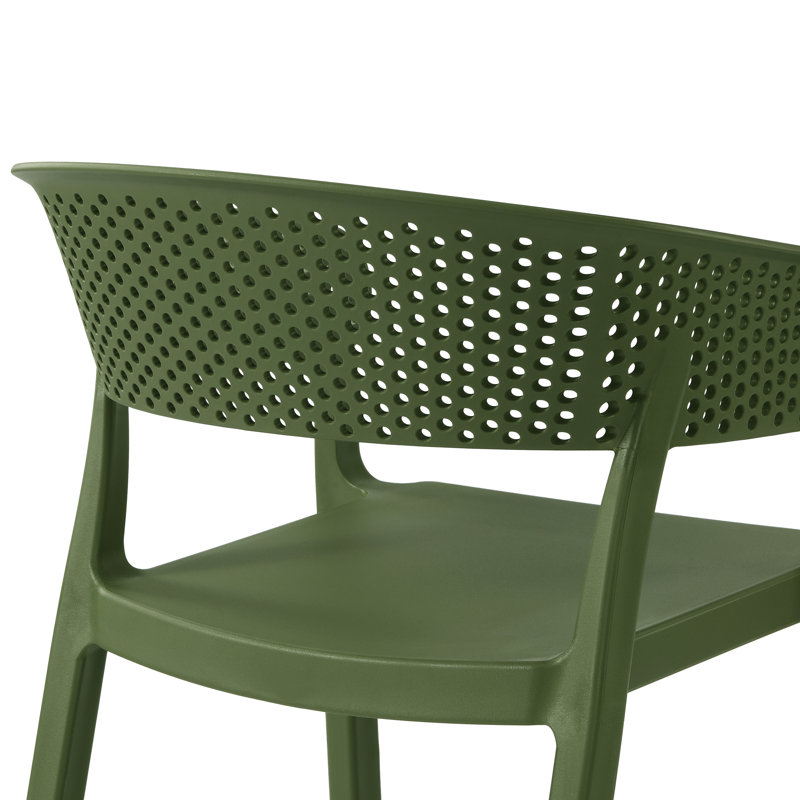 6-Person Outdoor Rectangular Dining Set, Green