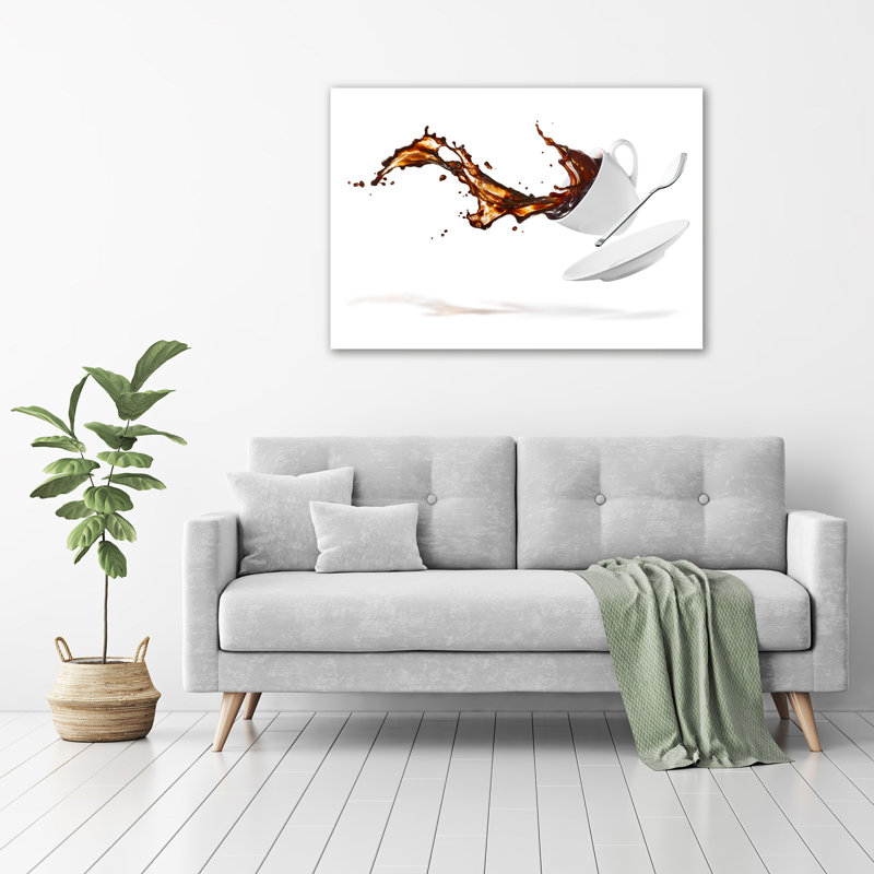 Spilled Coffee - Wrapped Canvas Print