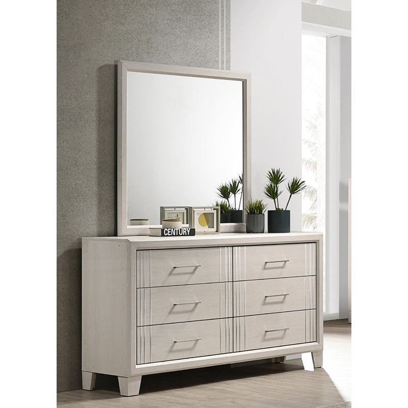 Commode de chevet 6 tiroirs 1Pc, Blanc