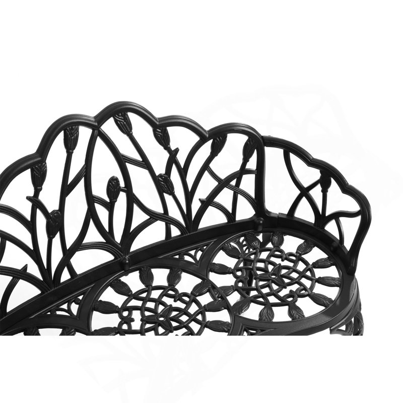 Banc en fonte d'aluminium, Noir