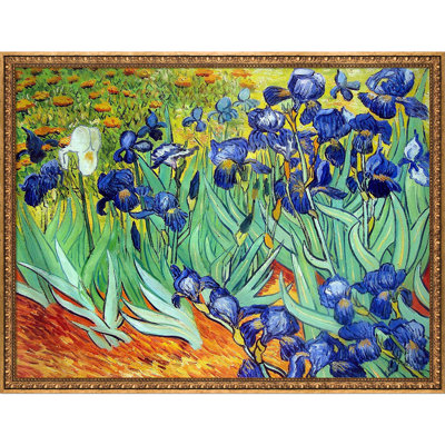« irises » par vincent van gogh, peinture encadrée
