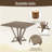 5Pcs Set Counter Table Set Square Counter Table Solid Wood Modern Farmhouse Rustic Look Distressed Look
