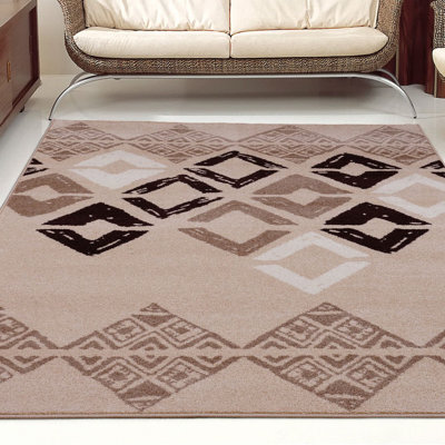 Tapis géométrique caramel Flash