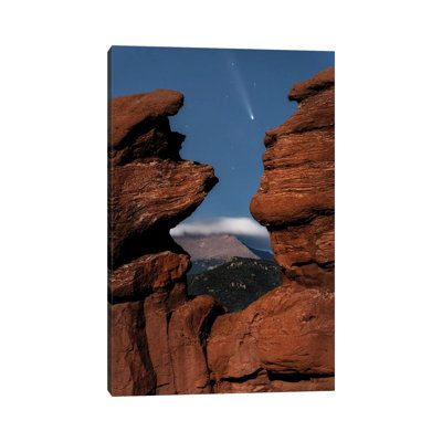 Comet Tsuchinshan-Atlas Over Pikes Peak From Garden Of The Gods Park 1 Piece Wall Art on Canvas