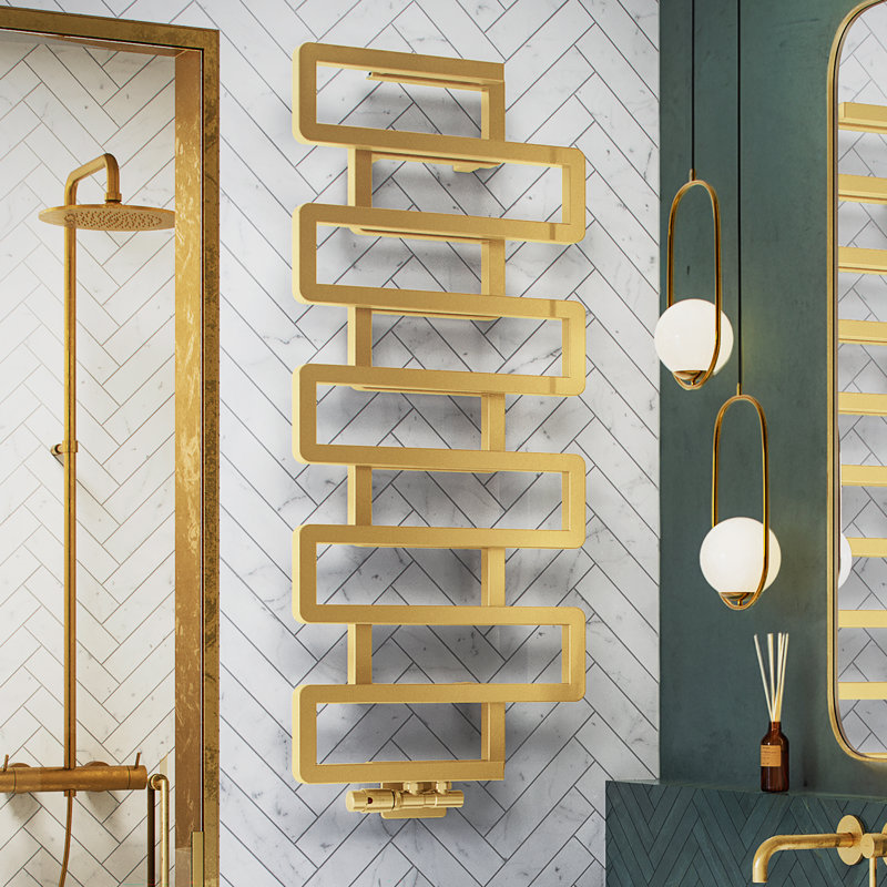 Heated Towel Rail, BOOKIE 1155/500, Brass