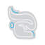  | Enseigne néon abstraite tourbillon | Mettant en vedette des faces en acrylique bleu vif et blanc moulées professionnellement avec des revêtements résistants aux rayons UV pour une utilisation intérieure durable | 18 x 23 | Bleu vif et blanc