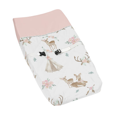 Deer Floral Changing Pad Cover