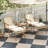 Bay Isle Home™ Outdoor Rattan Conversation Set with 2 Ottomans and 1 Square Coffee Side Table