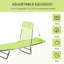 Chaise pliante d'extérieur, chaise longue de bronzage avec siège respirant et dossier réglable, pour la plage, chaise de patio, fonction inclinable, près de la piscine, plage
