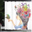 Ensemble de rideau de douche + crochets-44327246