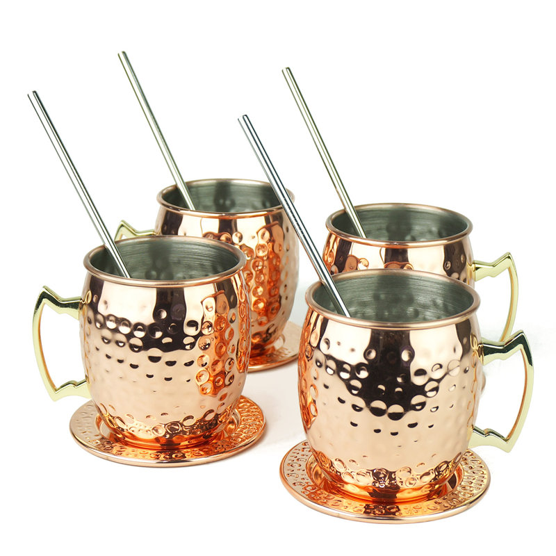 19oz. Stainless Steel Moscow Mule Mug Set