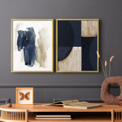 Navy Sweep-Premium Framed Print -Ready to Hang - No Nails Required - No Nails Required