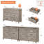 Commode pour enfants avec 12 tiroirs, commode de chambre blanche rustique pour le salon, couloir-450664090