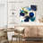 Harnek Abstract Blue Velvet II
