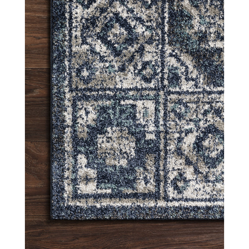 Tapis oriental gris / denim Robson, Rectangle 9 pi 6 po x 13 pi
