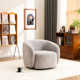 Munehito Upholstered Swivel Barrel Chair