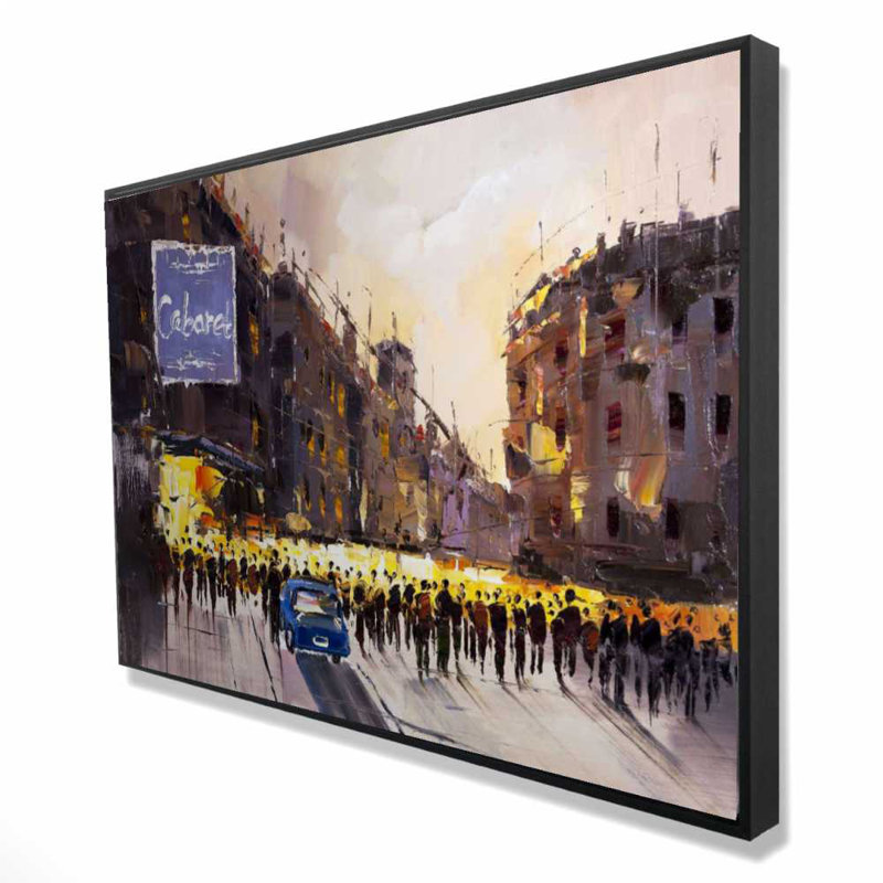 Ready for the show - Yellow Places Framed Canvas Decor