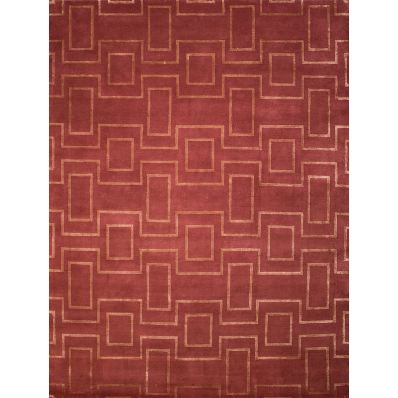 Hand Knotted Area Rug in Jalapeno, Rectangle 8' x 10'