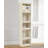 Aleitha 72 Inches 5 Tier Wooden Pier with Adjustable Shelves, Washed White-1572174888