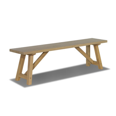 Cascais Dining Bench with Farmhouse Base by Grain Wood Furniture