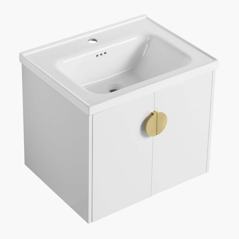 Autym 23.8'' Single Bathroom Vanity with Ceramic Top