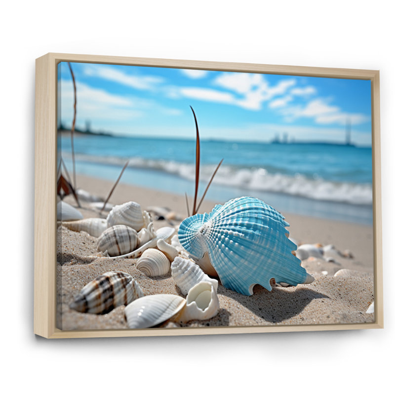 «Allexandra Minimalisme Beachside Tranquility II», reproduction sur toile, Cadre naturel flottant, 34" H x 44" W
