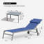 Silken Outdoor Metal Chaise Lounge with Table , Cushion Included-786588905