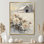 Hiver, pivoines par la grange - pivoines, art mural