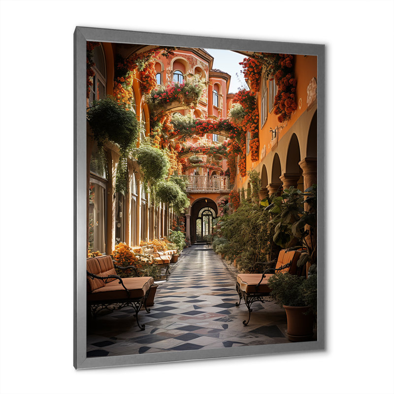 Espagnole, art mural espagnol, reproduction de paysage hacienda - Arabu espagnol hacienda, H 20 po x l 12 po x P 1 po