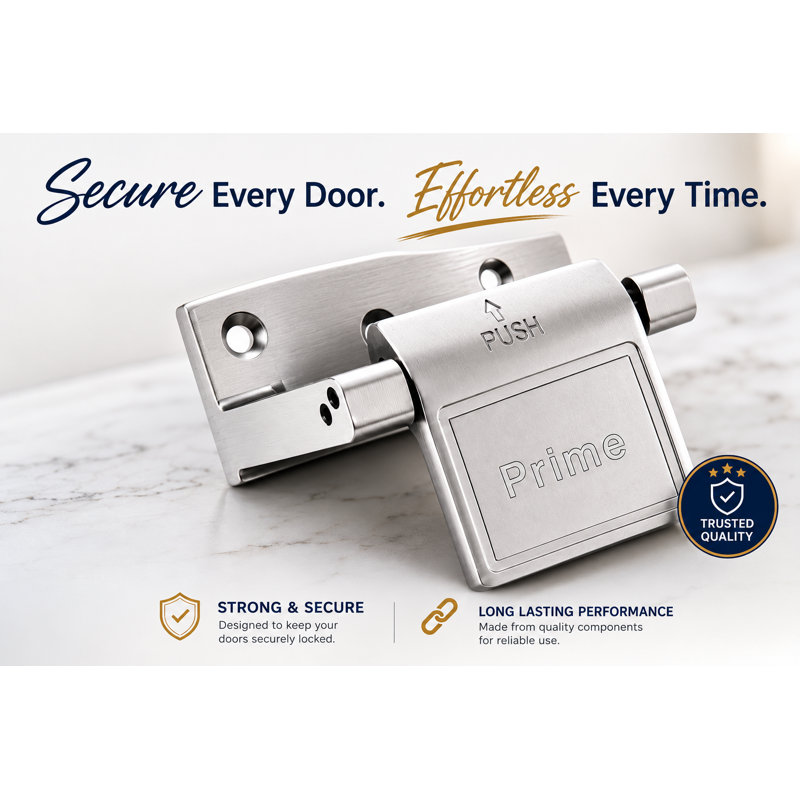 Loquet de porte d'intimité, verrou de sécurité avec vis en acier inoxydable pour portes à ouverture intérieure, verrou de sécurité extra haut pour porte d'entrée (