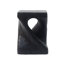 Table d'appoint MGO Twist Shape, texture semblable au bois, couleur noire-728902067