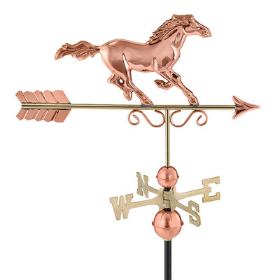 Majestic Horse Weathervane - Pure Copper by Good Directions