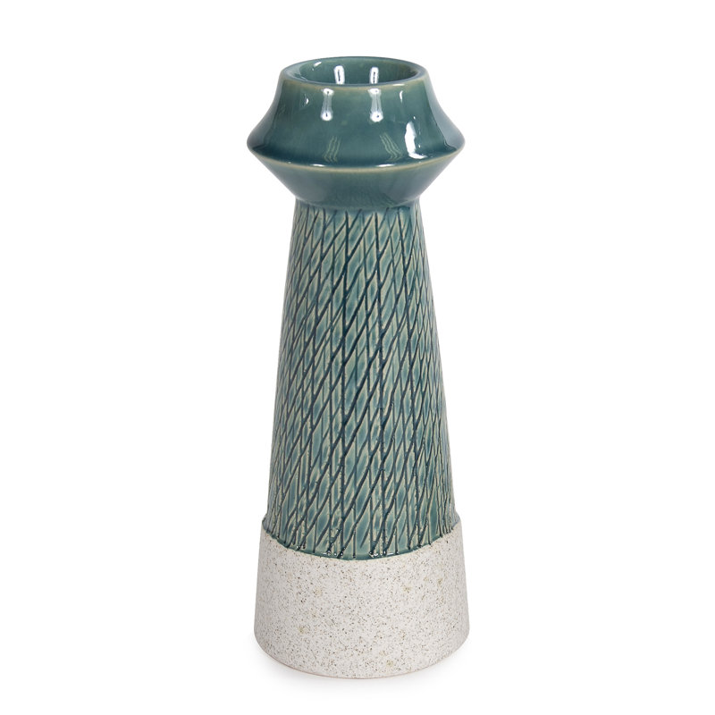 Bougeoir de table en porcelaine, H 9,5 po x l 3,5 po x P 3,5 po