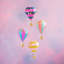 Small Hot Air Balloon Display, Cyan/Violet-628906360