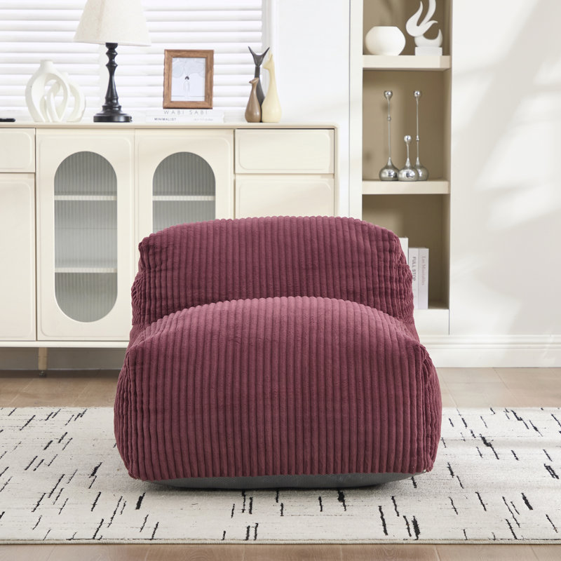 Grand canapé-lit avec repose-pieds Lounger, Wine Red