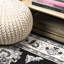 Tapis noir / crème Yeghivart French Cottage-347808141