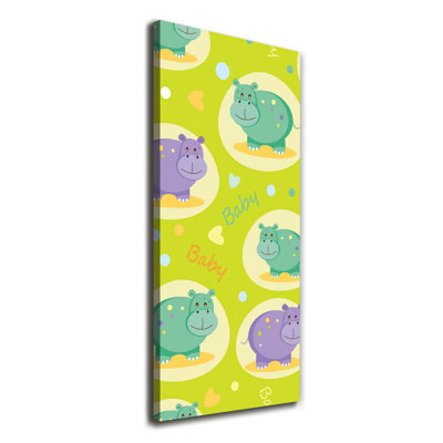Hippos - Wrapped Canvas Print