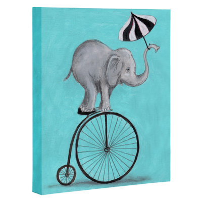 «Elephant with Umbrella», impression sur toile